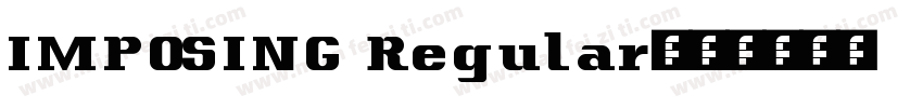 IMPOSING Regular字体转换
